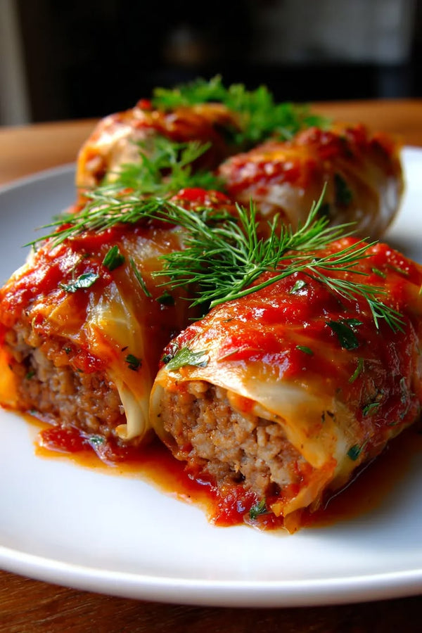 Homemade cabbage rolls