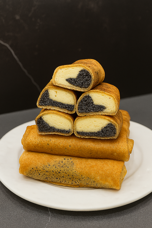 Blini with Cottage Cheese and Poppy Seeds 8pcs