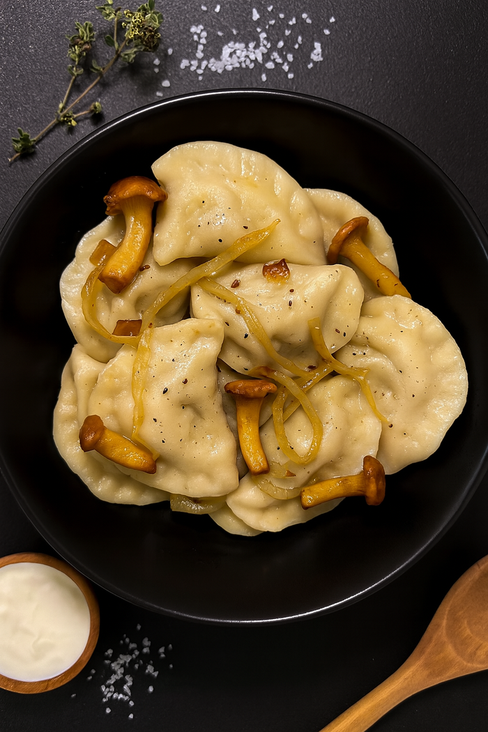Вареники с картофелем и белыми грибами