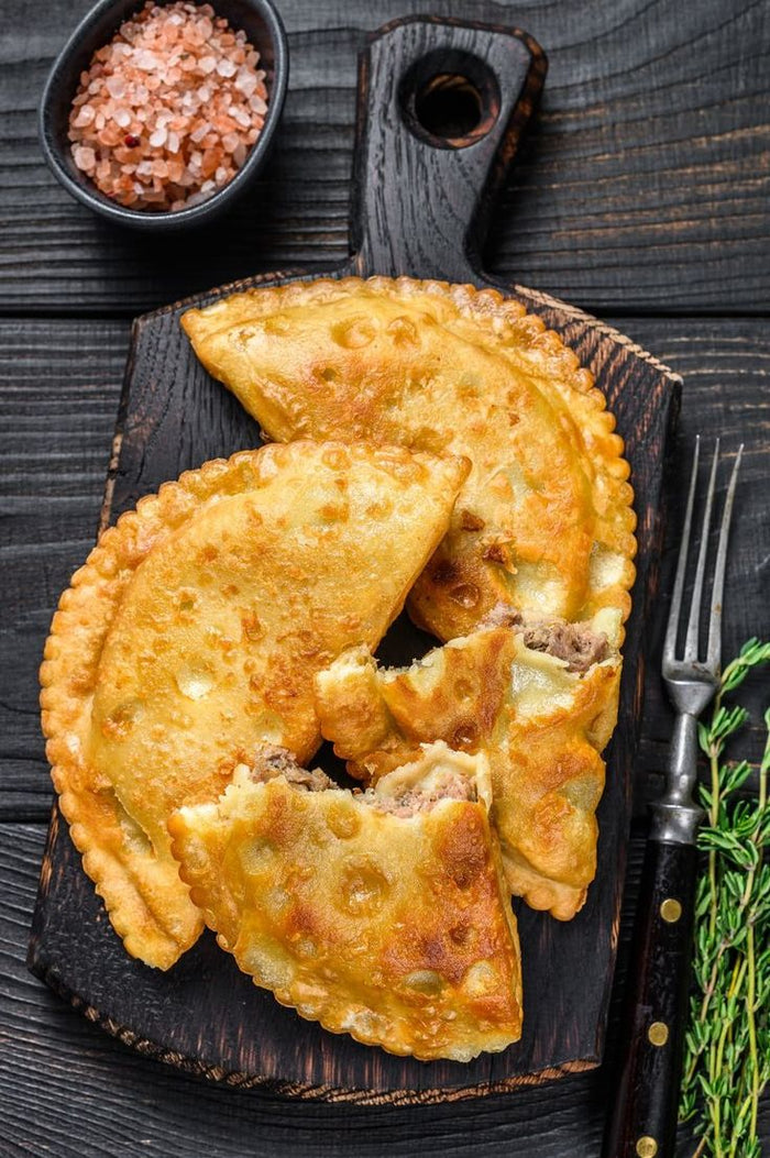 Homemade chebureki (pre-cooked)