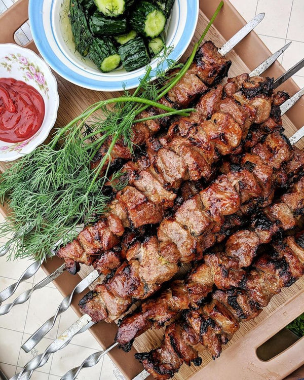 Schaschlik vom Schweinenacken Hausmariniert