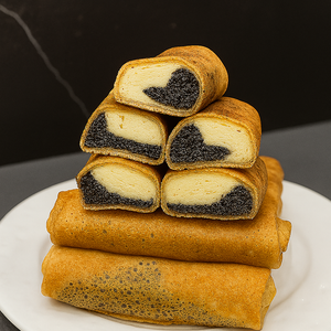 Blini with Cottage Cheese and Poppy Seeds 8pcs