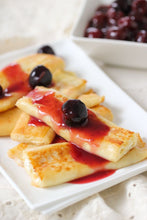 Load image into Gallery viewer, Blini with cottage cheese and cherries 8 pcs
