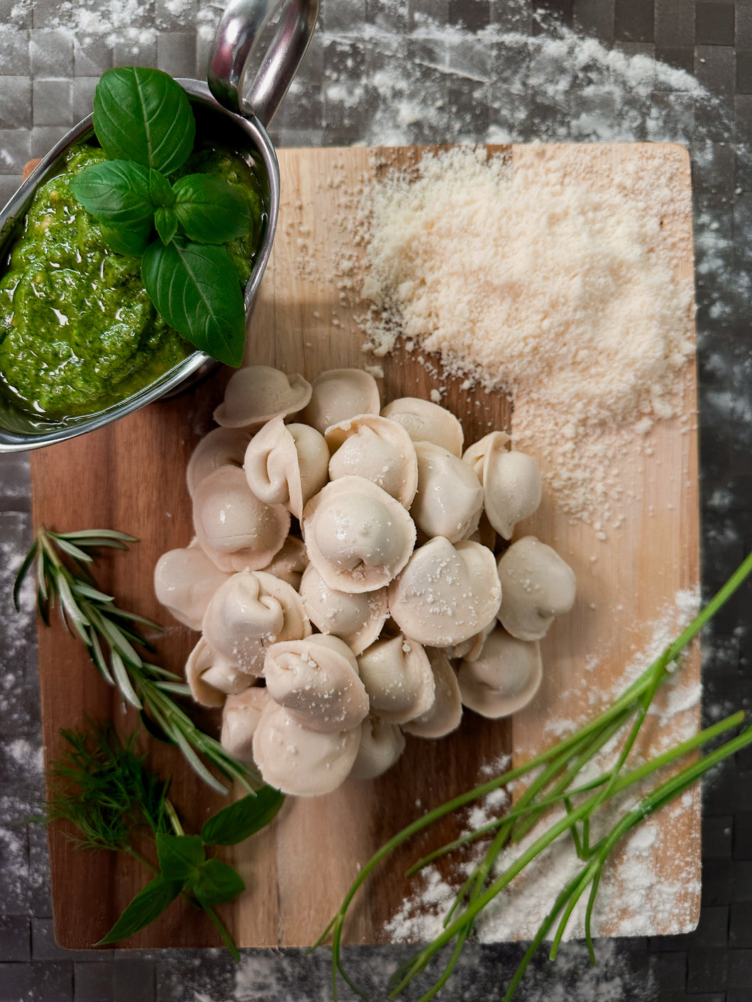 Chicken Parmesan Pesto Souce Pelmeni